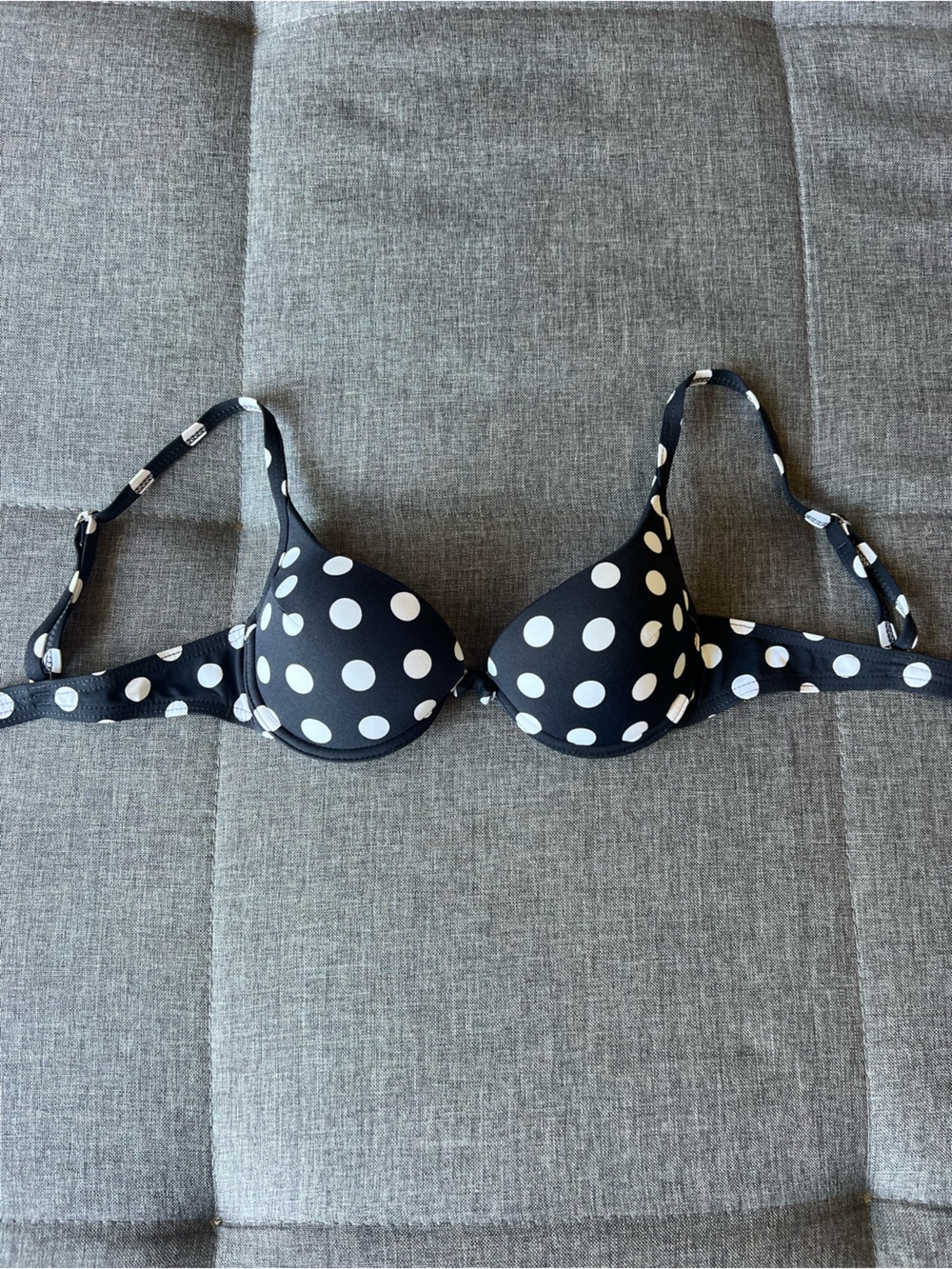 NEW Black and White Polka Dot Women's Bikini Top
